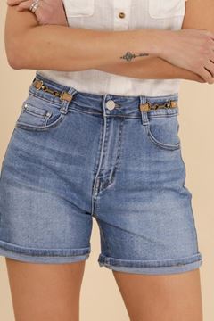 Immagine di PLUS SIZE DENIM STRETCH JEANS SHORTS